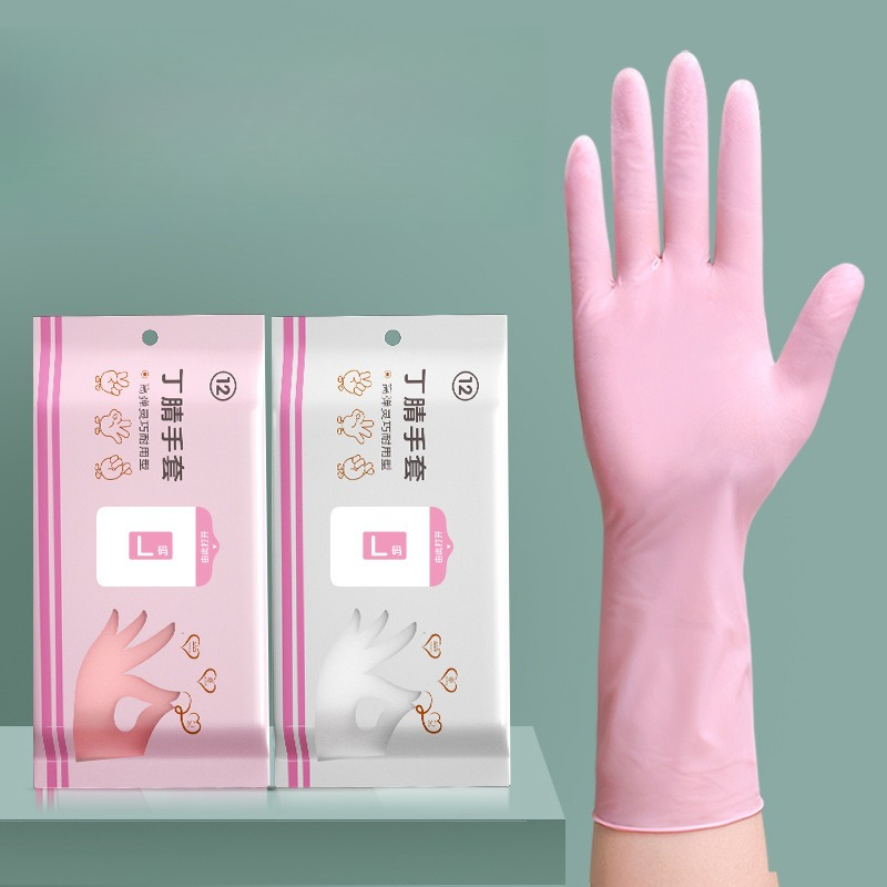Medical Gloves - 拡張性と耐久性に優れた使い捨て食器洗い用手袋 ニトリル厚手ラテックスゴム 家事 キッチン 家庭用掃除専用