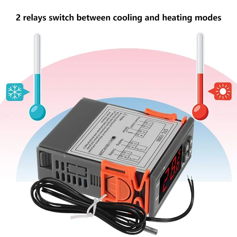 Lab Incubator - STC-1000 スマート温度コントローラー LED デジタルサーモスタット温度調節器インキュベーターリレー加熱および冷却 12 V