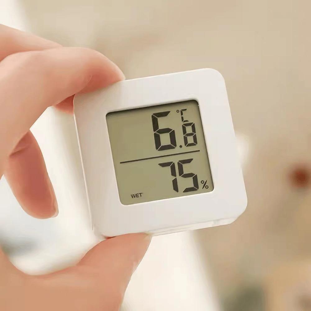 Thermometer Digital - 新しい温度計ゲージ、室内用ミニデジタル温度計湿度計、壁掛けセンサー付きLCDスクリーン、家庭用