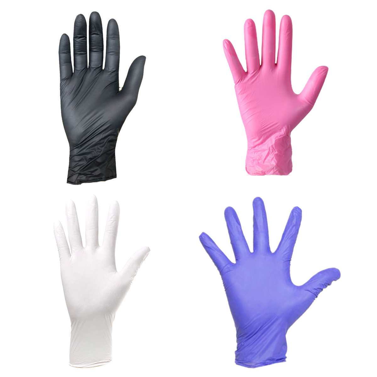 Medical Gloves - 使い捨て手袋 XS ラテックスパウダーフリーニトリルビニール手袋極小手女性女の子子供用 1 回使用ピンク黒 100