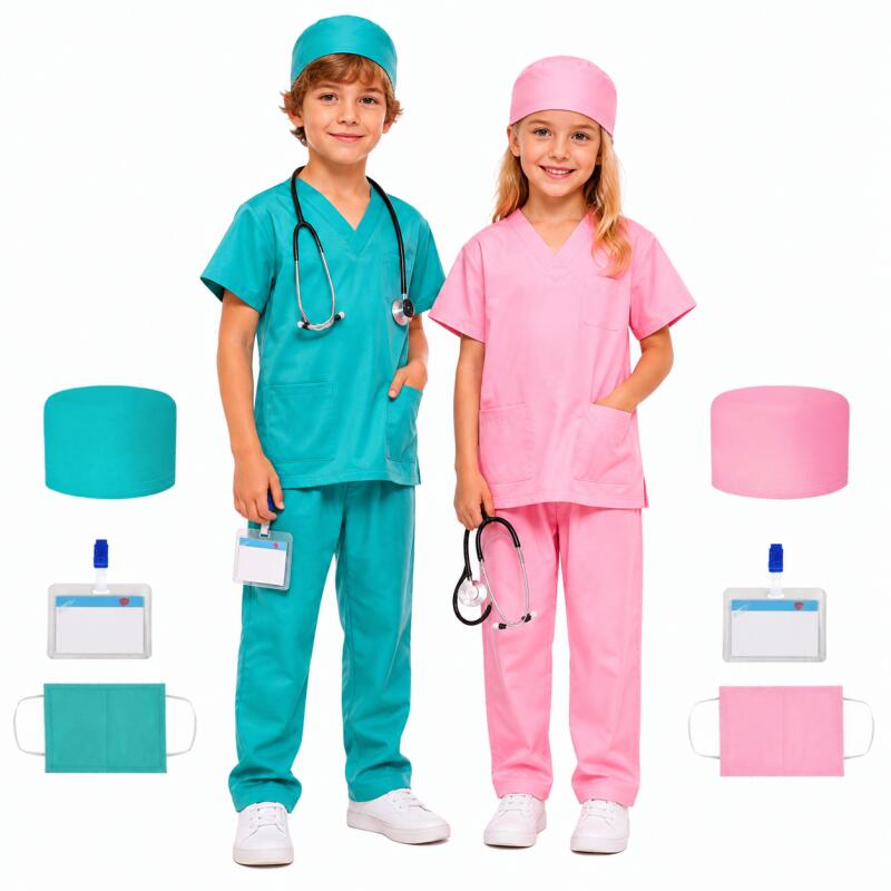 Stethoscope - 子供用医者コスチュームセット 男の子 女の子用 手術医 看護師 コスプレ衣装