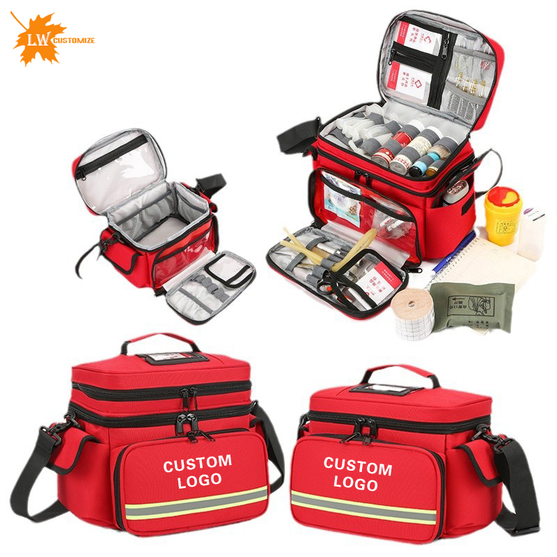 First Aid Kit - ロゴ入り防水携帯用緊急キット、医療キット、車用救急キット、名前印刷入り
