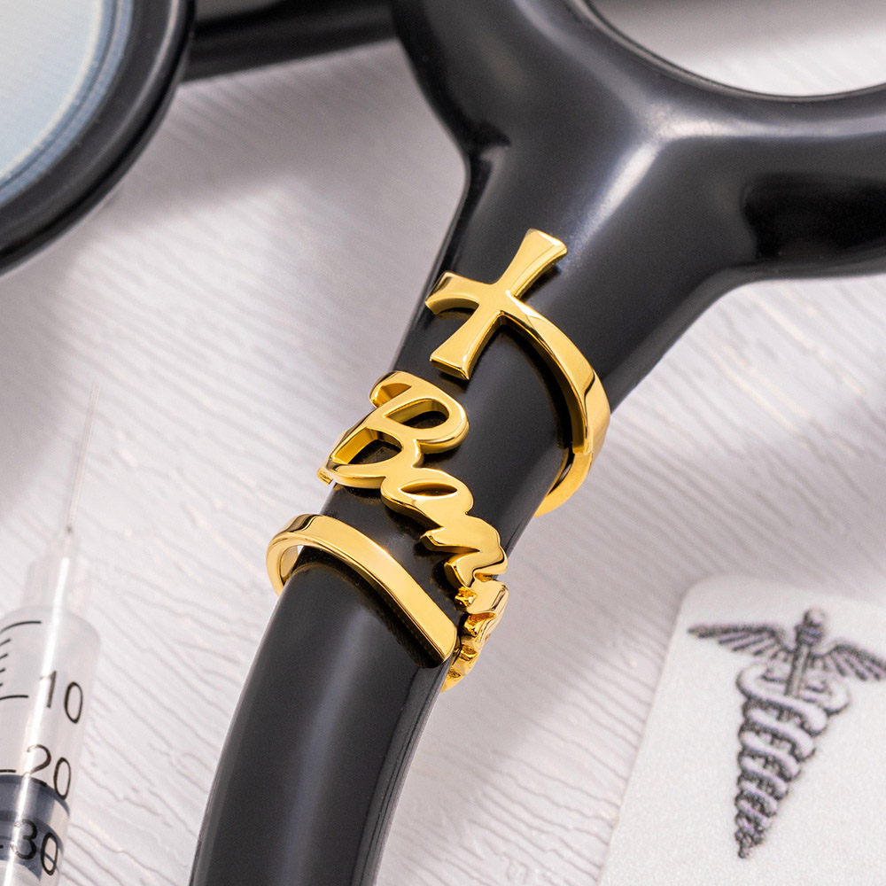 Stethoscope - カスタム医療クロス聴診器名札ステンレス鋼聴診器チャーム聴診器ラベル看護師週間ギフト卒業 2025