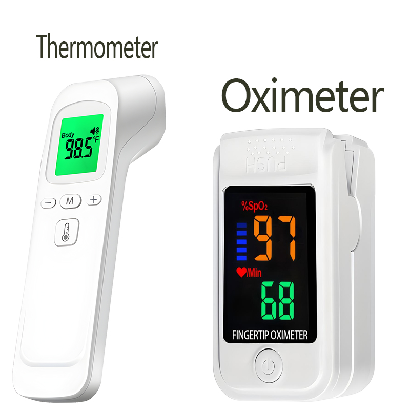 Pulse Oximeter - デジタル額体温計 電子非接触式臨床精度 非接触体温計 発熱または酸素飽和度測定器