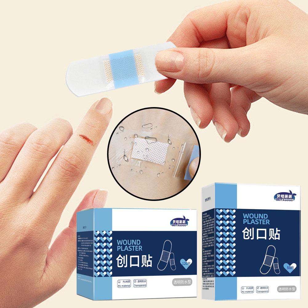 Medical Tape - 50/120/170 個防水バンドエイド創傷被覆材医療用透明止血テープ水泳用バス創傷ケア保護第一に最適