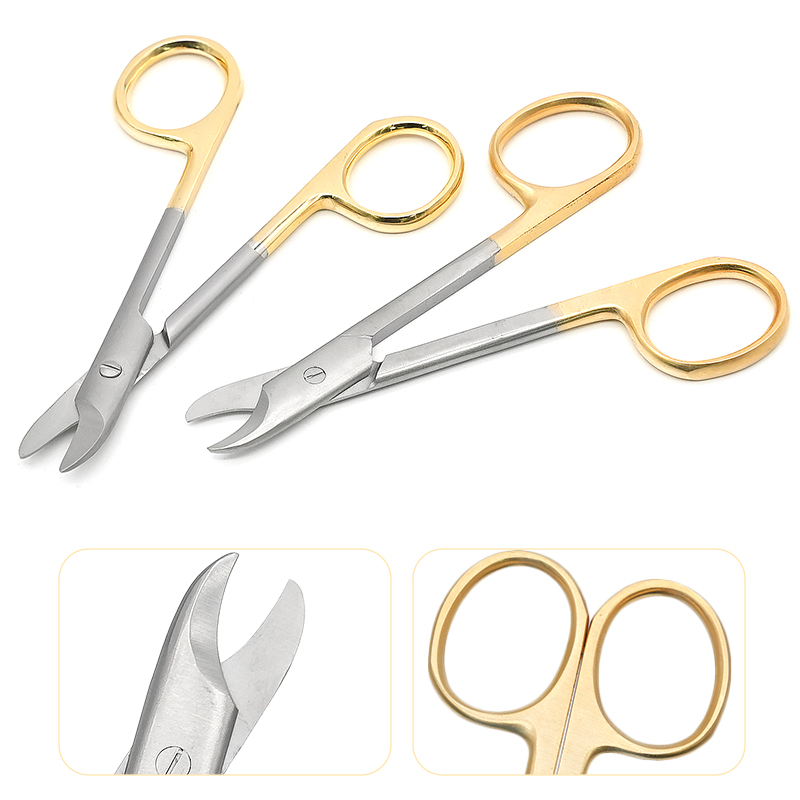 1pc 歯科外科用はさみストレート/カーブチップゴールデンハ - Medical Scissors のレビューと価格