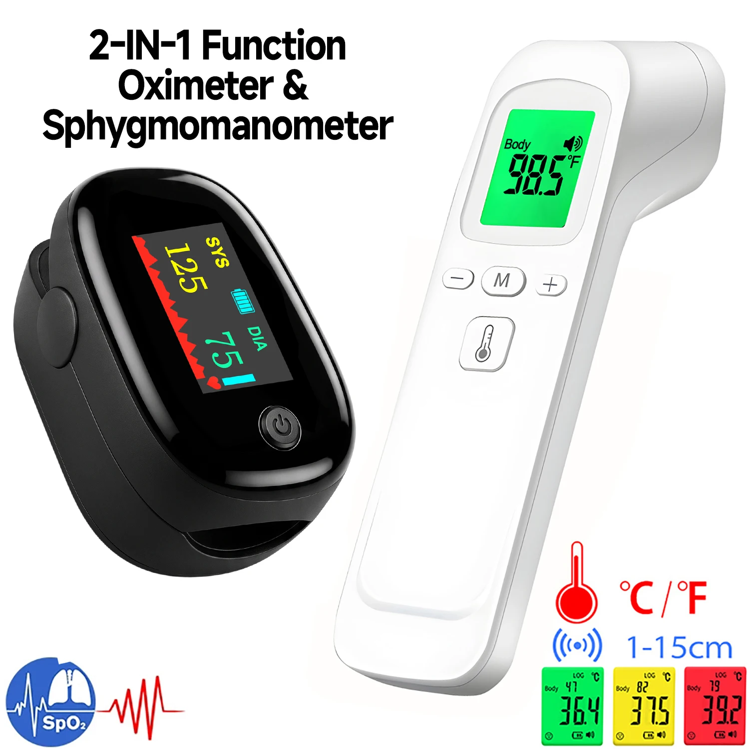 非接触型体温計（赤外線式）または2in1タイプのパルスオキシ - Pulse Oximeter のレビューと価格