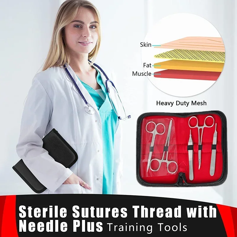 医学生縫合練習キット外科トレーニングセットシリコーンスキンパ - Medical Gloves のレビューと価格