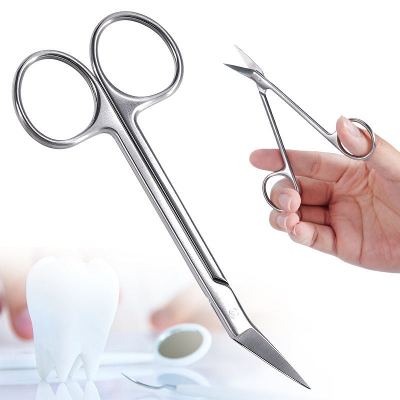 1pc 歯科用マイクロはさみ湾曲したヘッドステンレス鋼の刃角 - Medical Scissors のレビューと価格