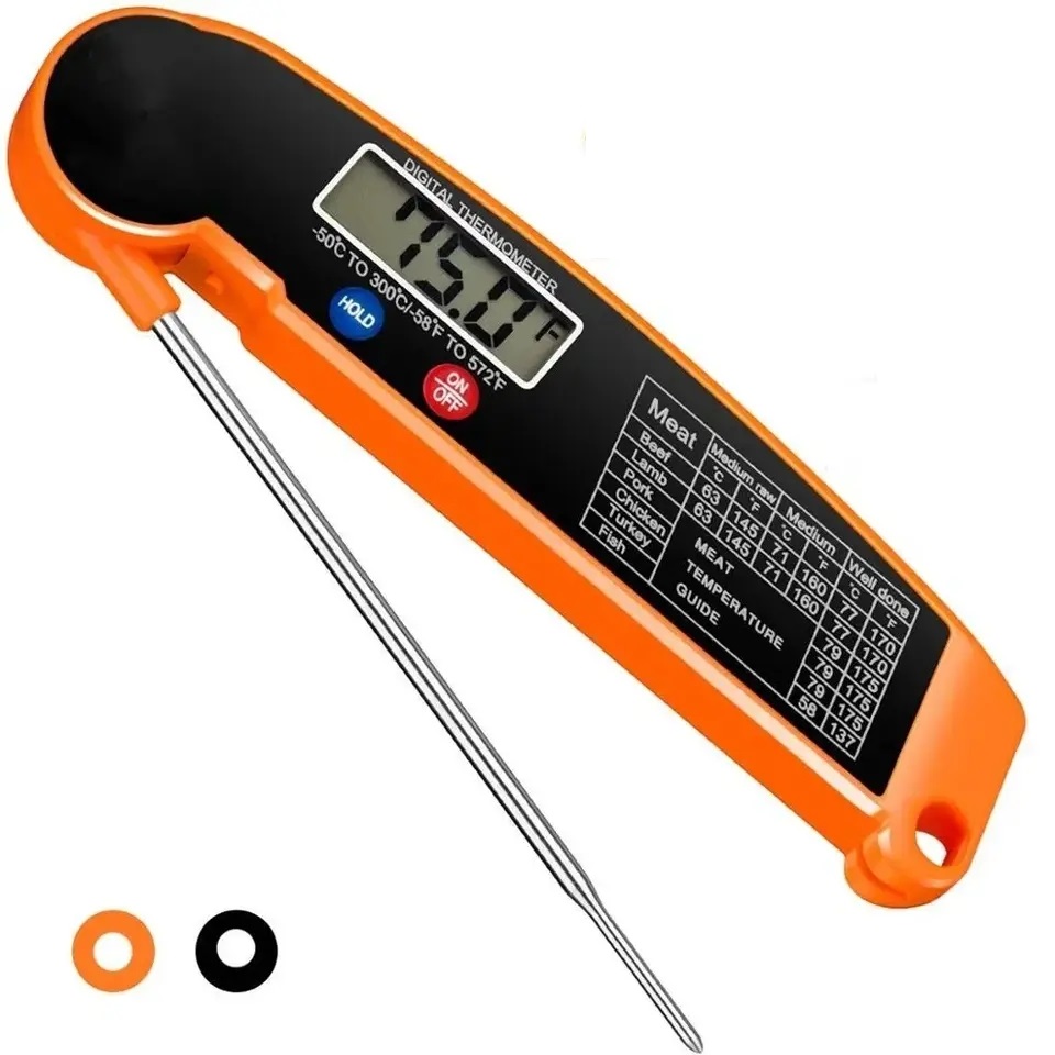 防水デジタルキッチンフードミート温度計、バックライト付きイン - Thermometer Digital のレビューと価格
