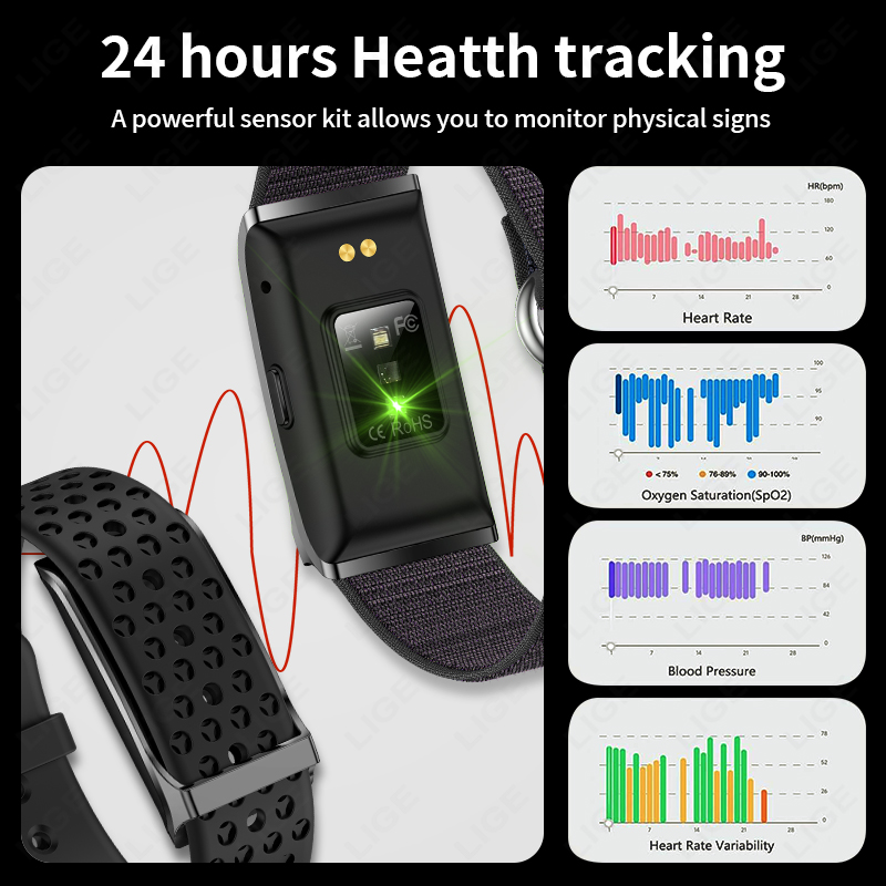 LIGE 100+ スポーツフィットネストラッカースマートブ - Blood Pressure Monitor のレビューと価格