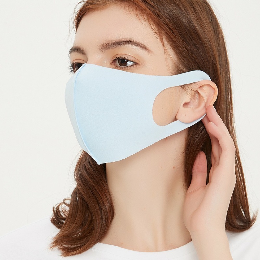 新しい通気性のあるアイスシルクマスク、紫外線防止、洗える日焼 - Surgical Mask のレビューと価格