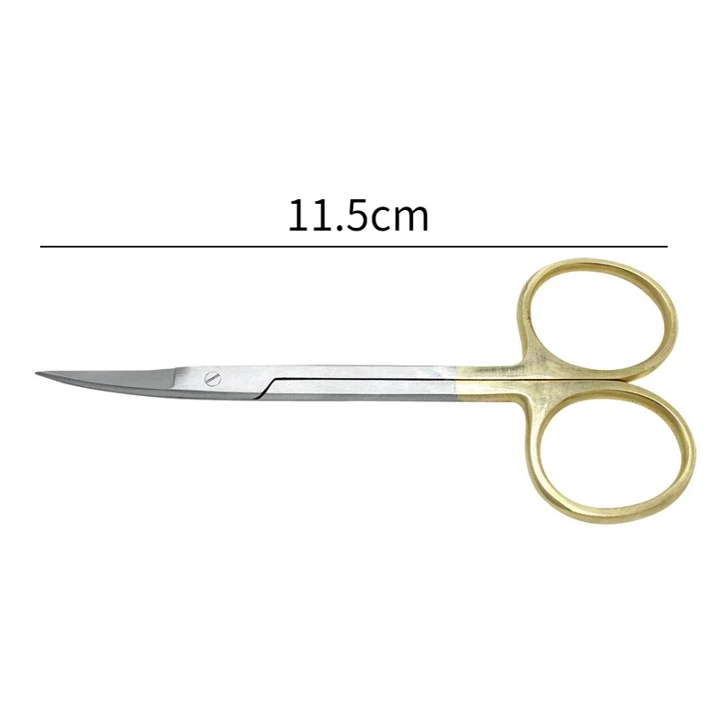 ステンレス鋼の歯科用外科用はさみ、直線または湾曲した先端、金 - Medical Scissors のレビューと価格